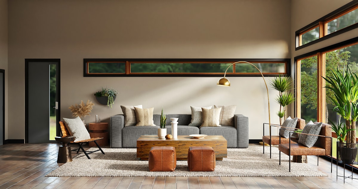 Stylish modern interior living space