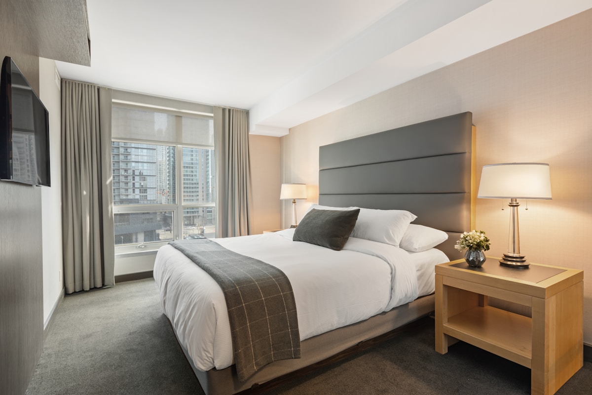 Master suite with water views
